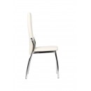 Стул ВВР Оскар ваниль/хром, экокожа